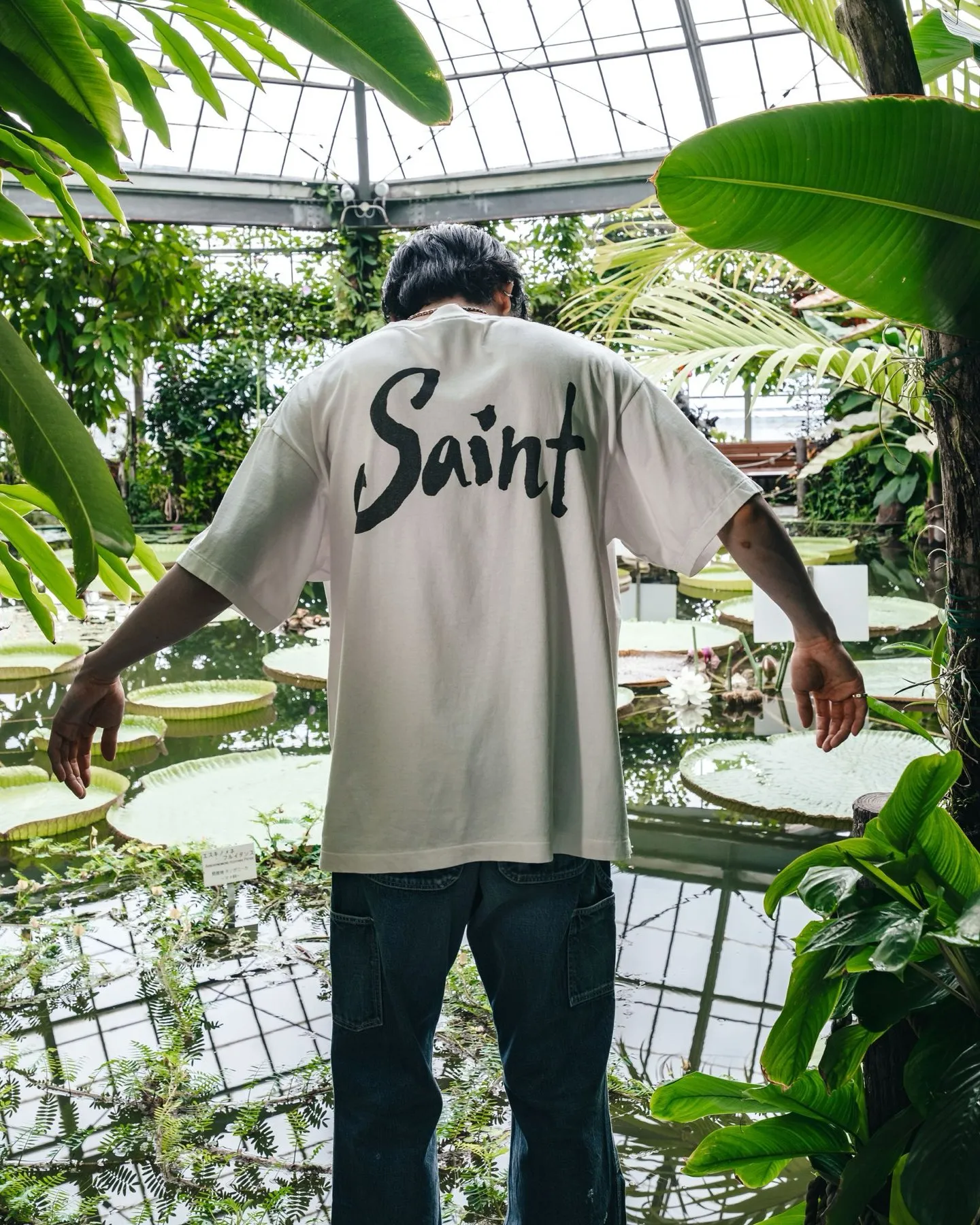 SAINT Mxxxxxx SS TEE/SUPER DIRTY/WHT oil painting SAINT SUPER DIRTY slogan TEE off-white S-XL Made of original OE yarn tube weaving without side seams to distinguish the split fabrics original consistent VINTAGE label/little angel anti-counterfeiting label top printing technology highly restored original details